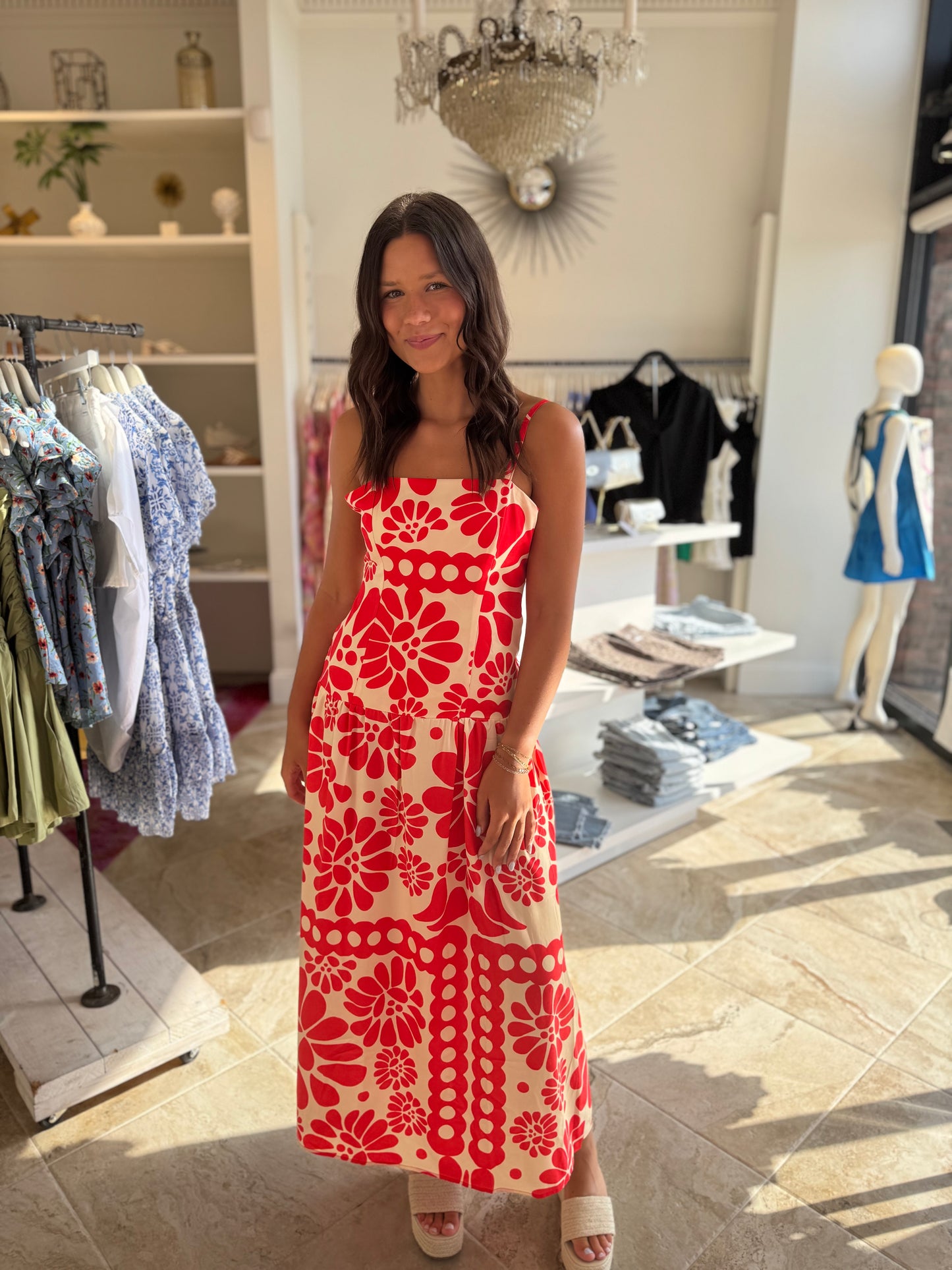 Flora Sleeveless Midi Dress