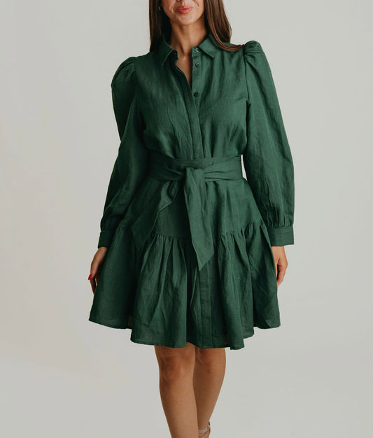 La Roque Austin Dress in Hunter Green