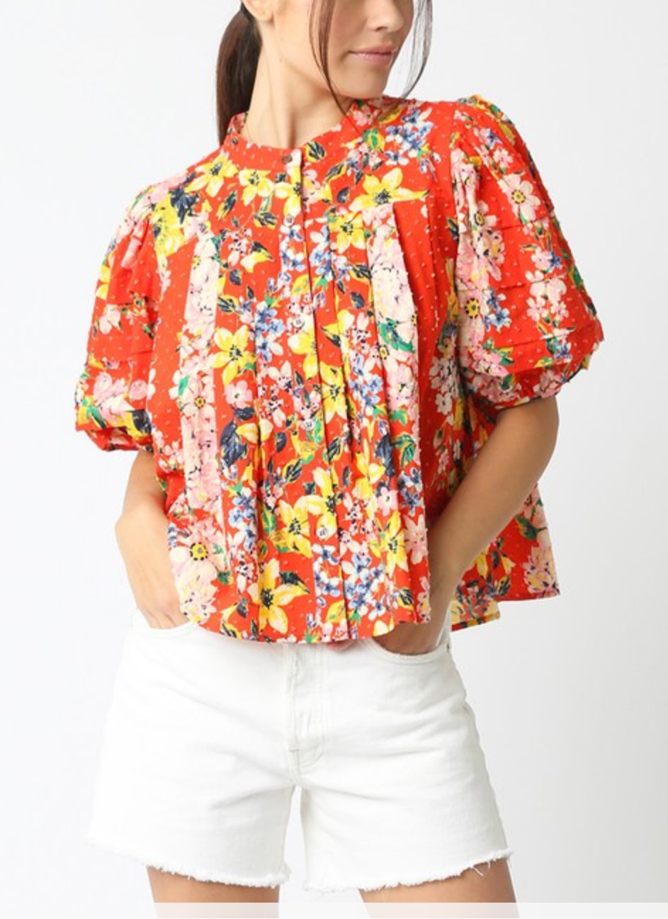 Sophie Floral Short Sleeve Top