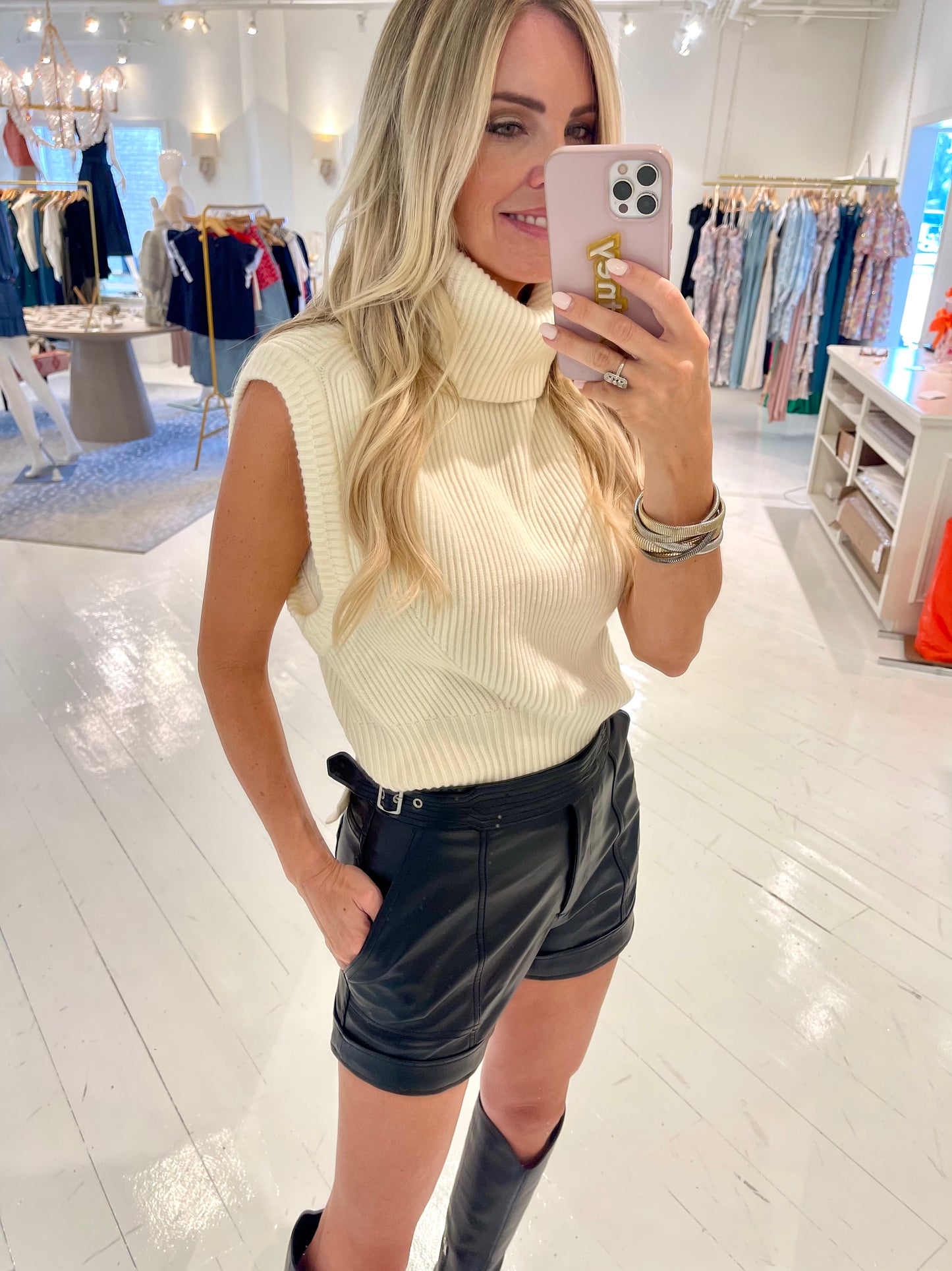 Tess Leather Shorts