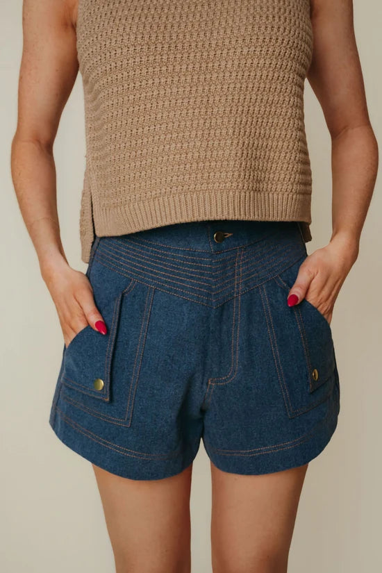 La Roque Cypress Shorts in Denim