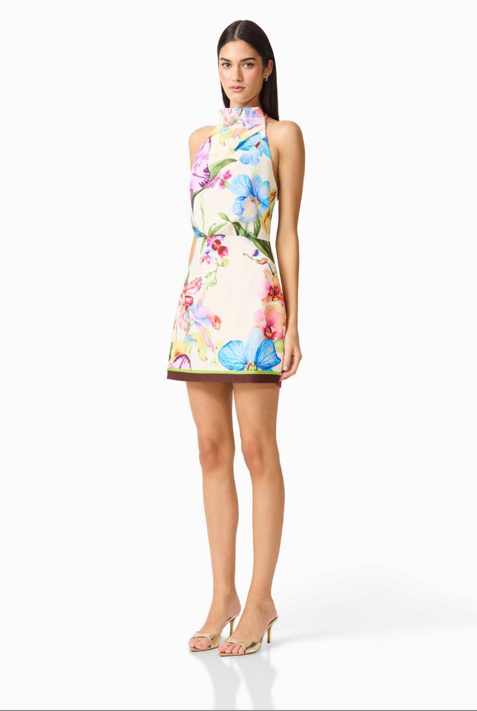 Elliatt Glinda Halter Mini Dress in Floral Multi