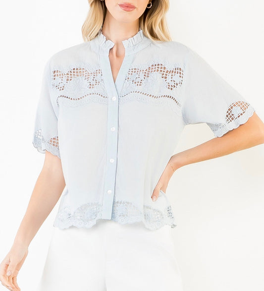 Lilye Blouse in Light Blue