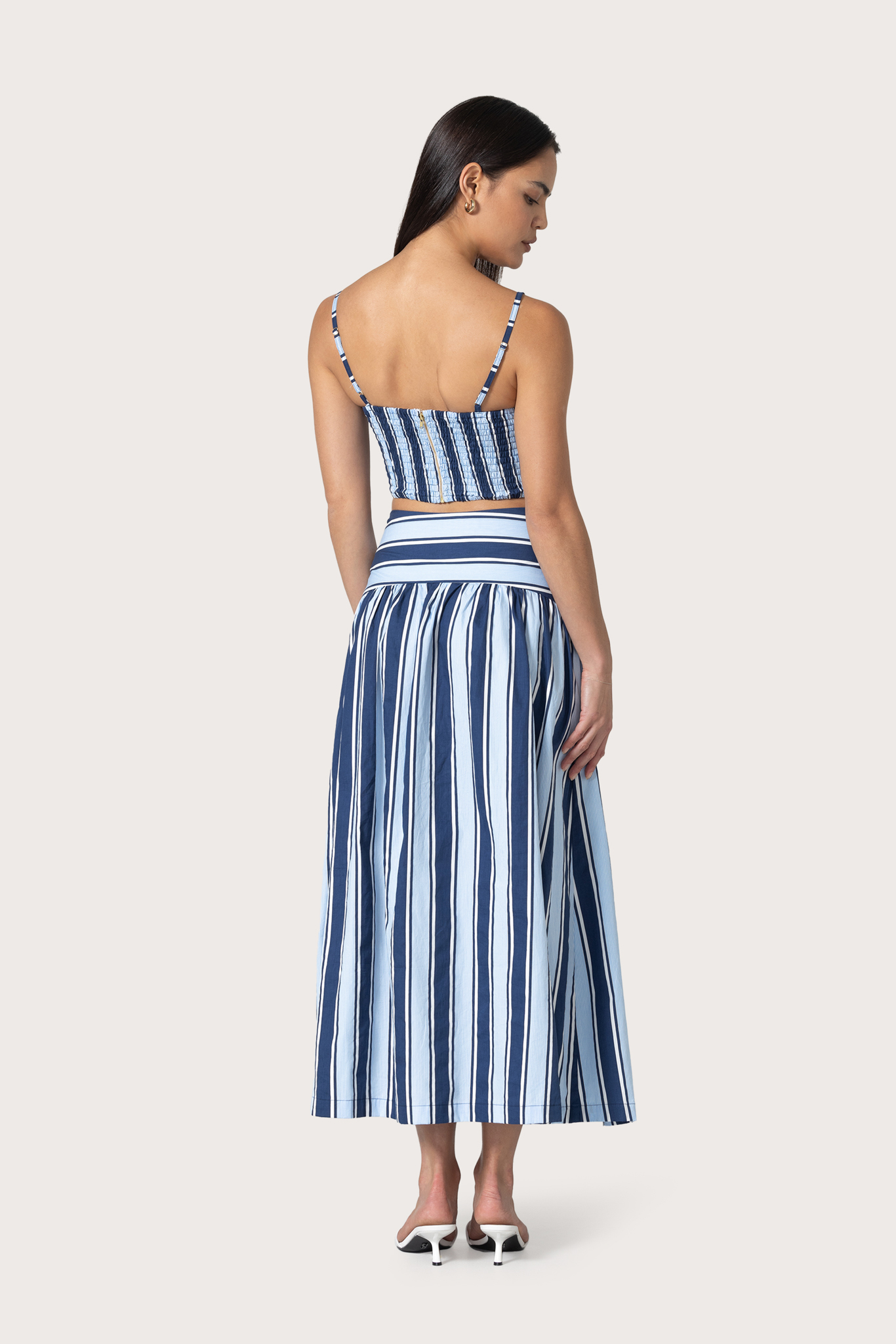 Lusana Oliver Top in Harbor Stripe