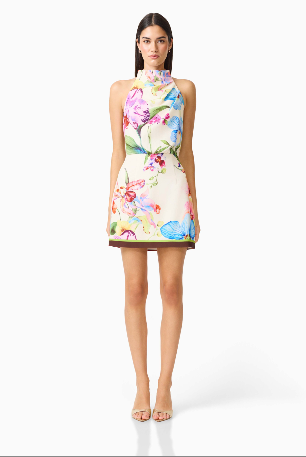 Elliatt Glinda Halter Mini Dress in Floral Multi