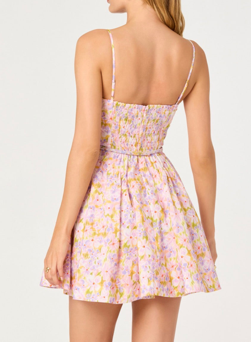ASTR Isha Dress in Pink Lilac Floral