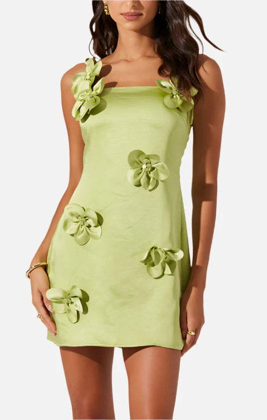 ASTR Cerelia Dress in Lime