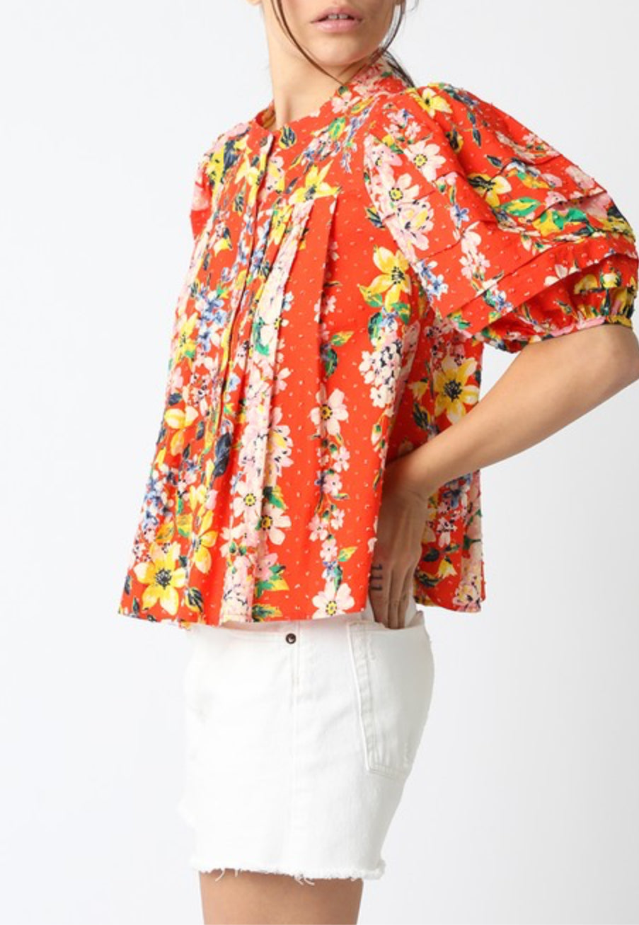 Sophie Floral Short Sleeve Top