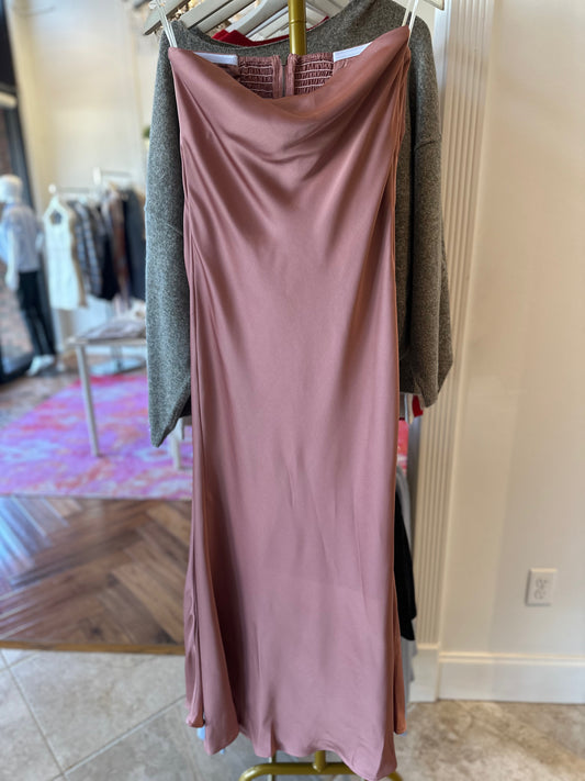 Lavender Brown Talia Maxi Dress in Antic Rose