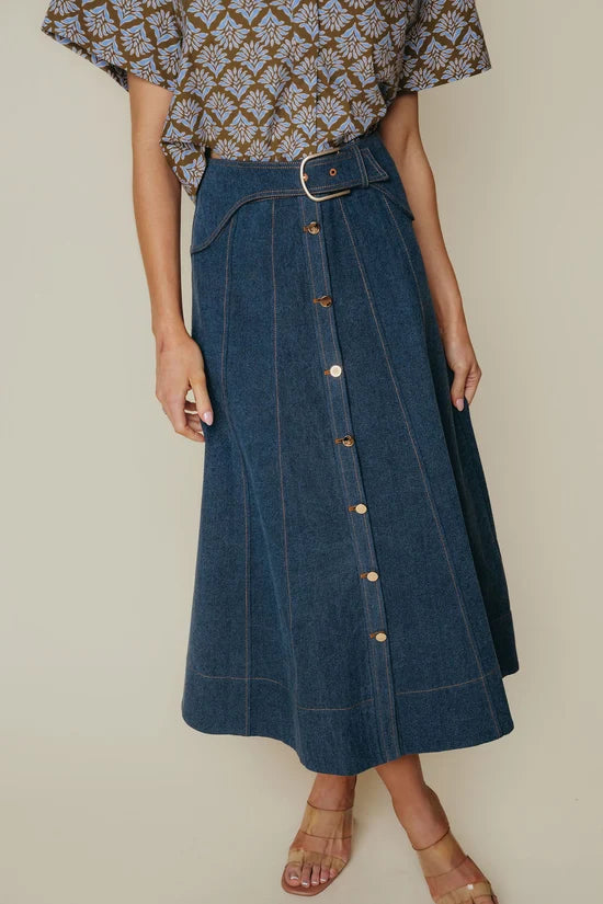 La Roque Silvie Skirt in Denim