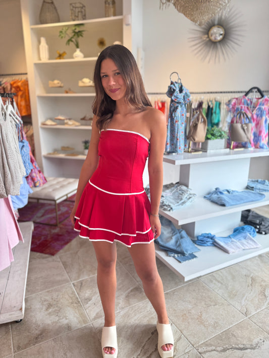 Lettie Contrast Romper Dress