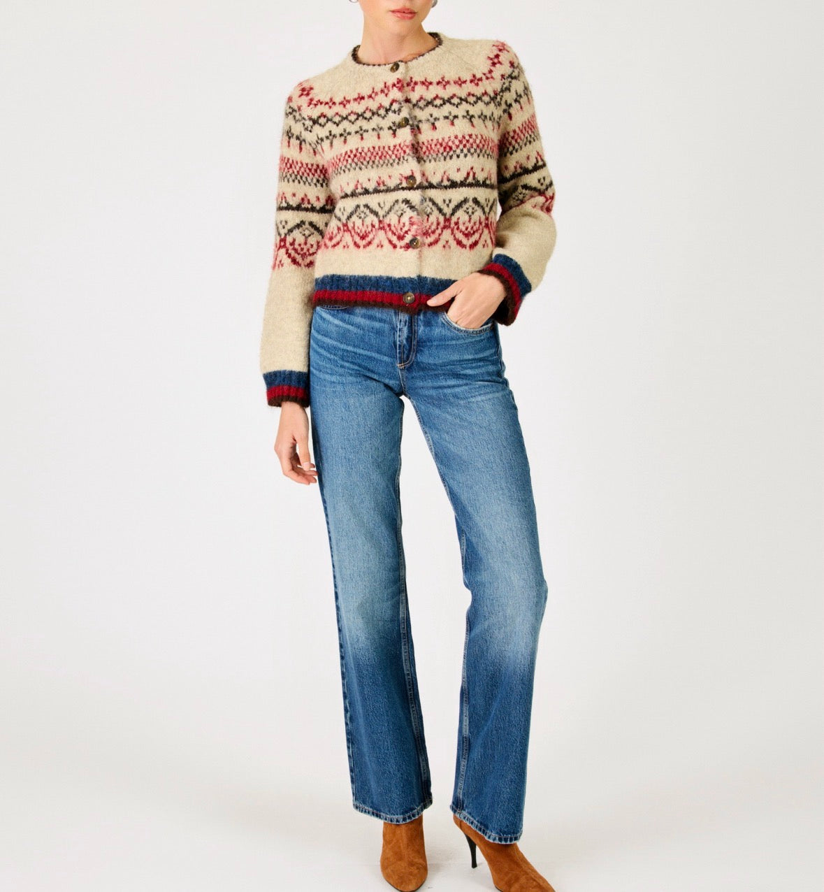 Line & Dot Pax Fairisle Sweater in Multi