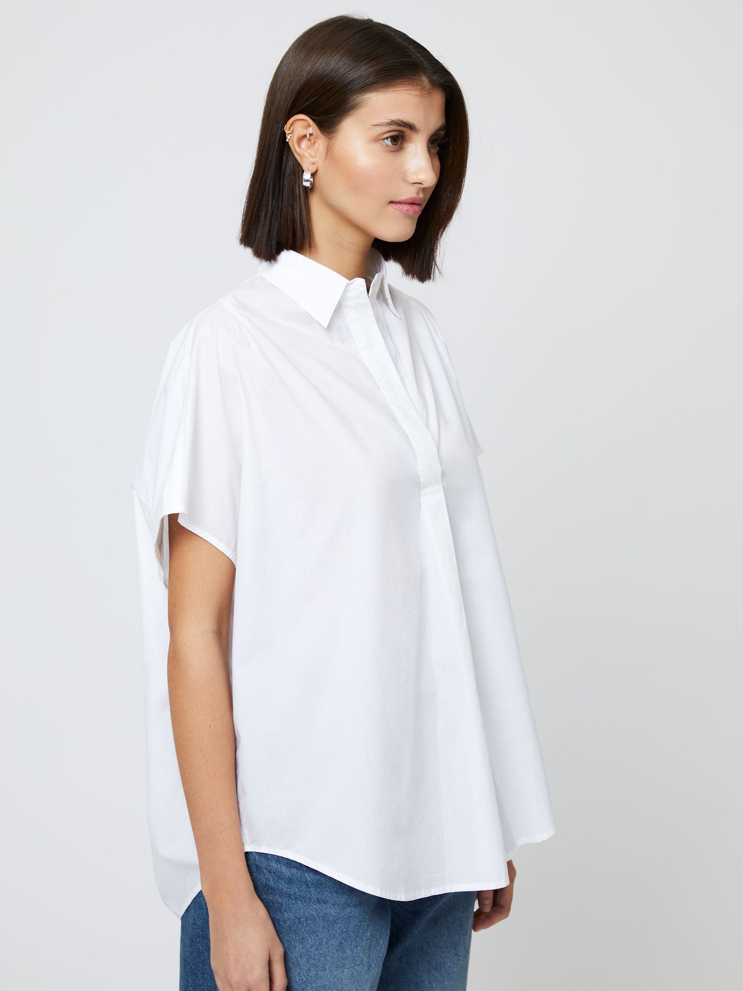 French Connection Cele Rhodes Poplin Sleeveless Shirt