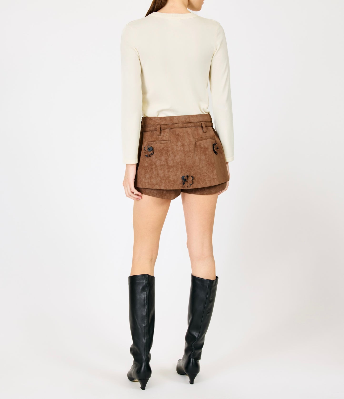Line & Dot Hazel Skort in Brown