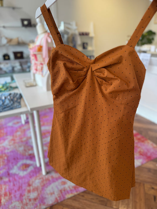 Luna Twist Front Romper in Mocha