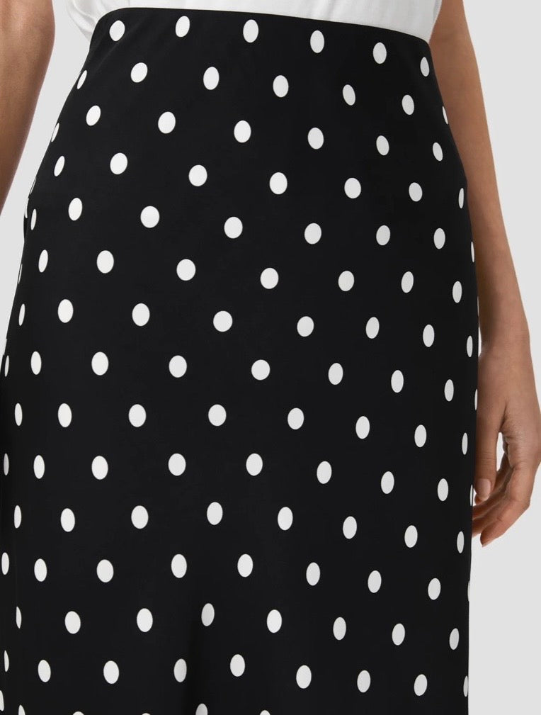 French Connection Ennis Satin Polka Dot Skirt
