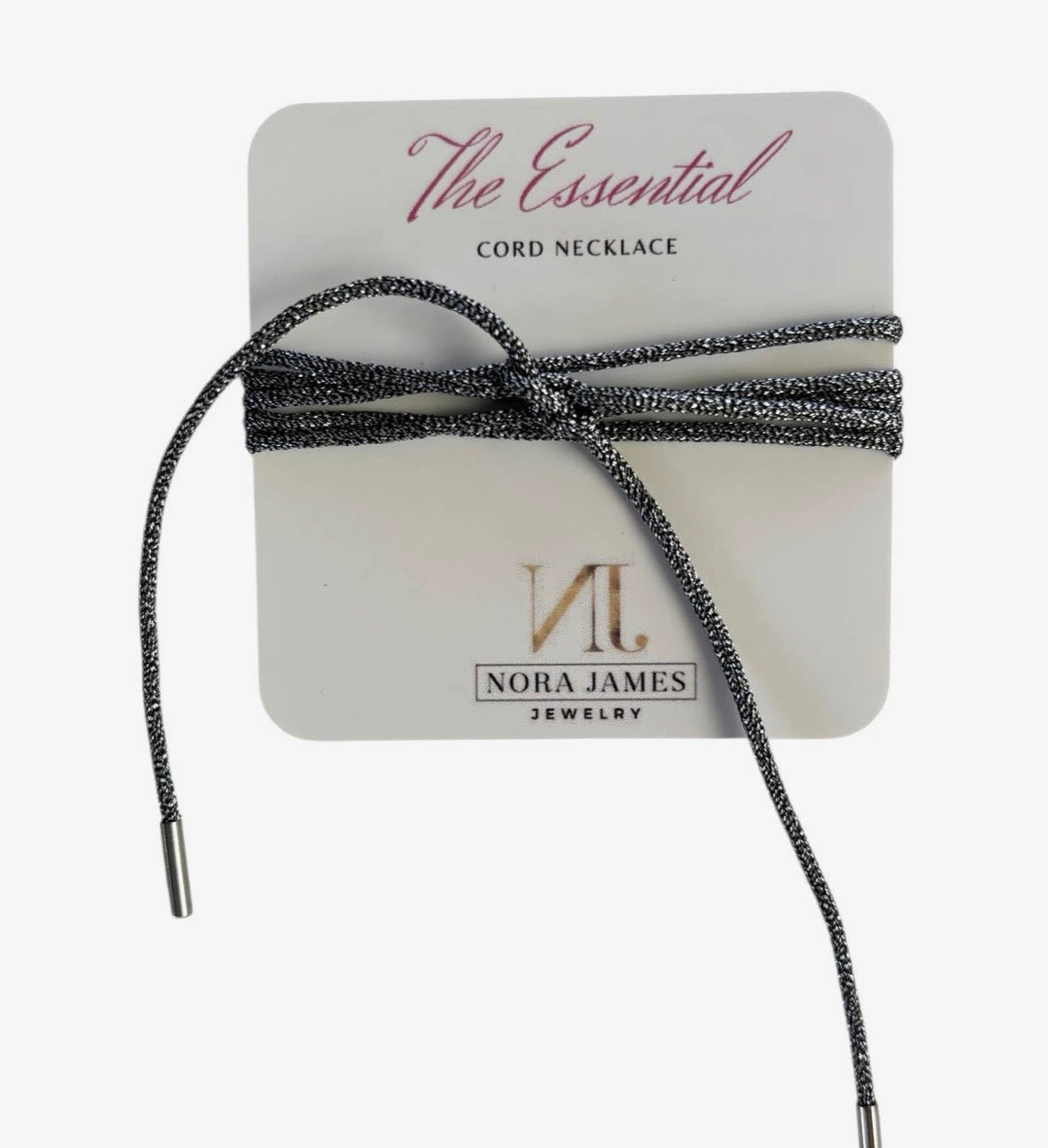 Nora James The Essential Cord Necklace in Dark Silver