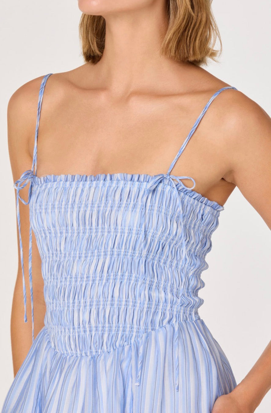 ASTR Lahela Dress in Blue Stripe