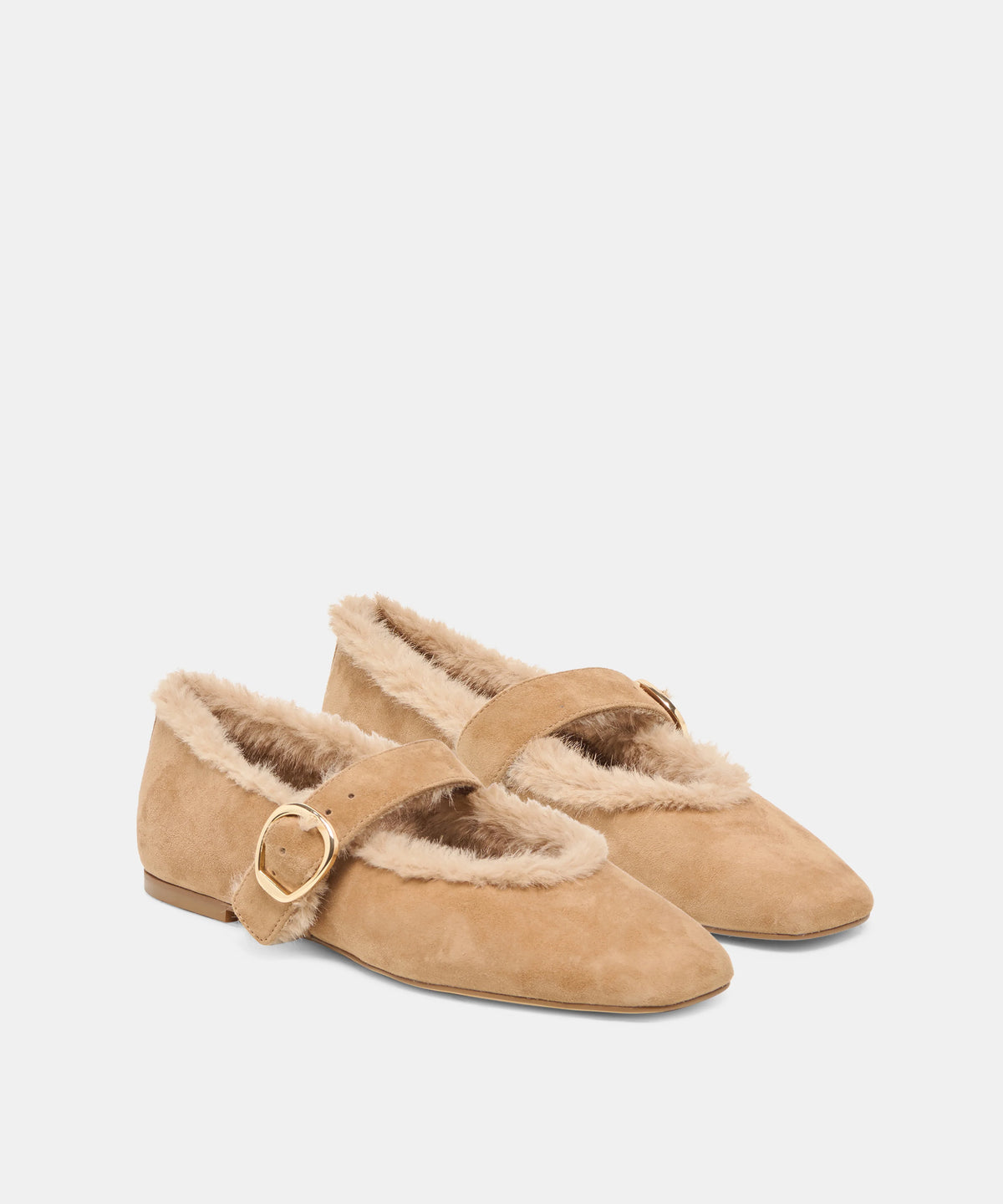Dolce Vita Mella Plush Ballet Flats in Sand Suede