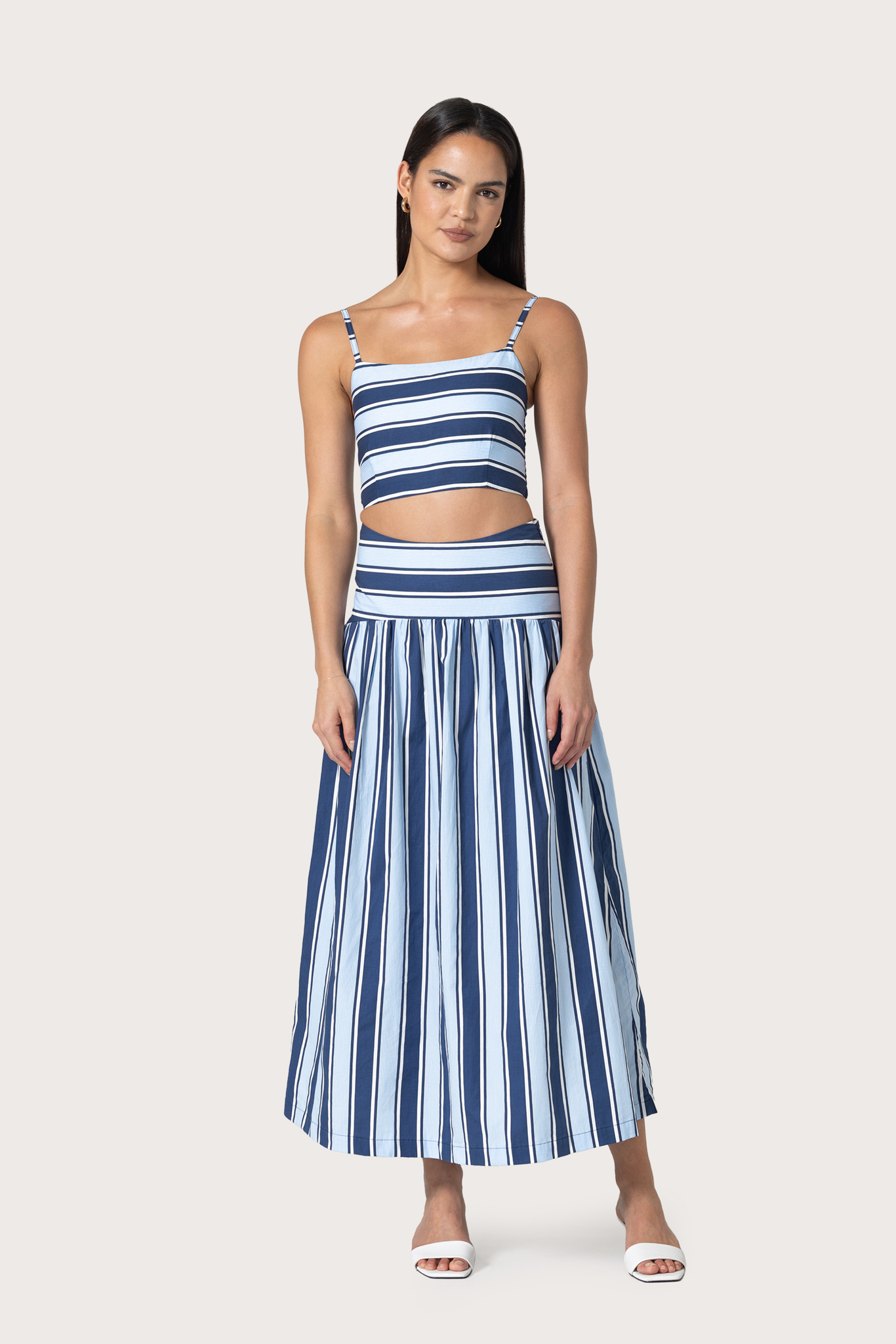 Lusana Oliver Top in Harbor Stripe
