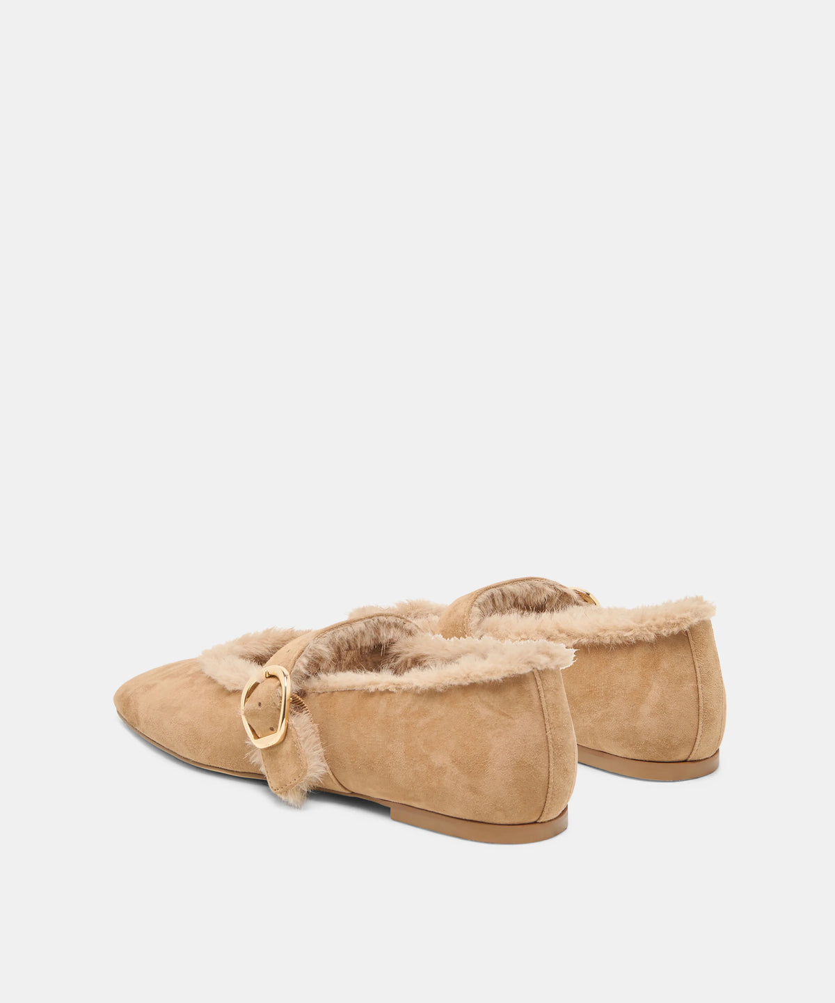 Dolce Vita Mella Plush Ballet Flats in Sand Suede