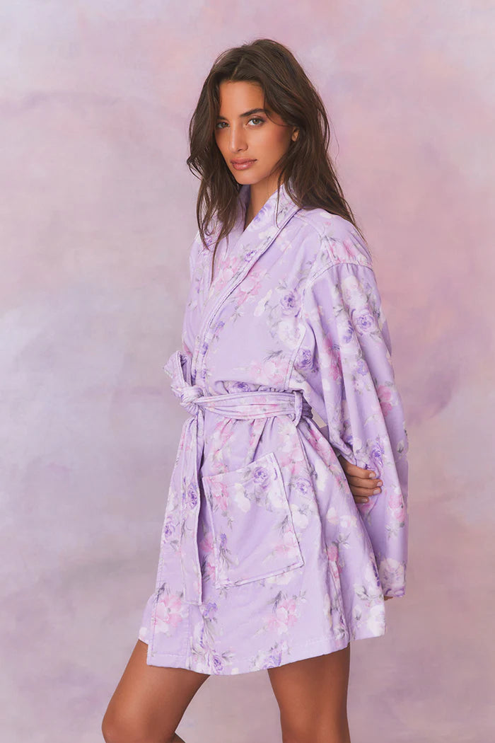 Love Shack Fancy Indie Robe in Hibiscus