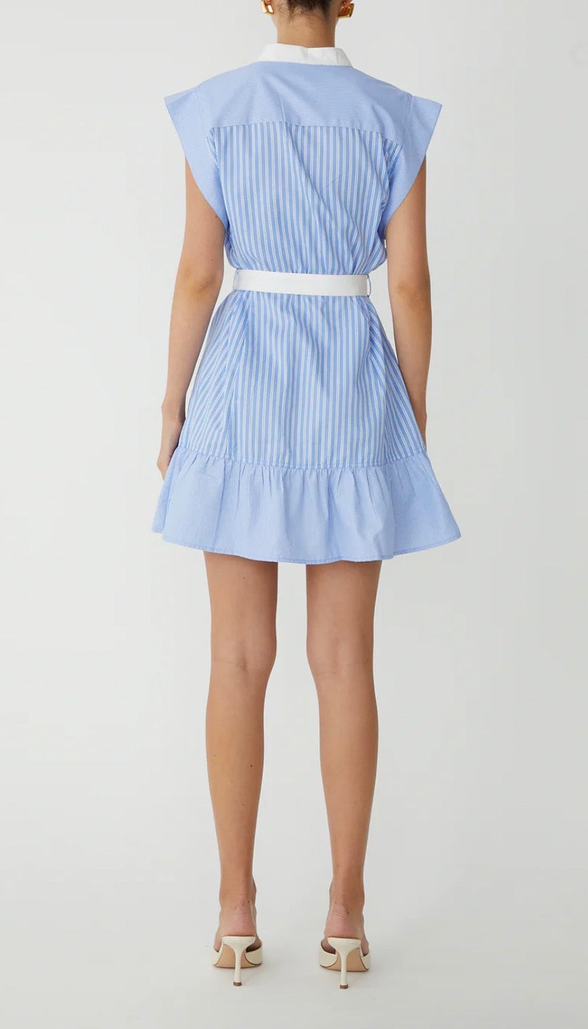 JS71 Sarabella Dress in Blue White Stripe