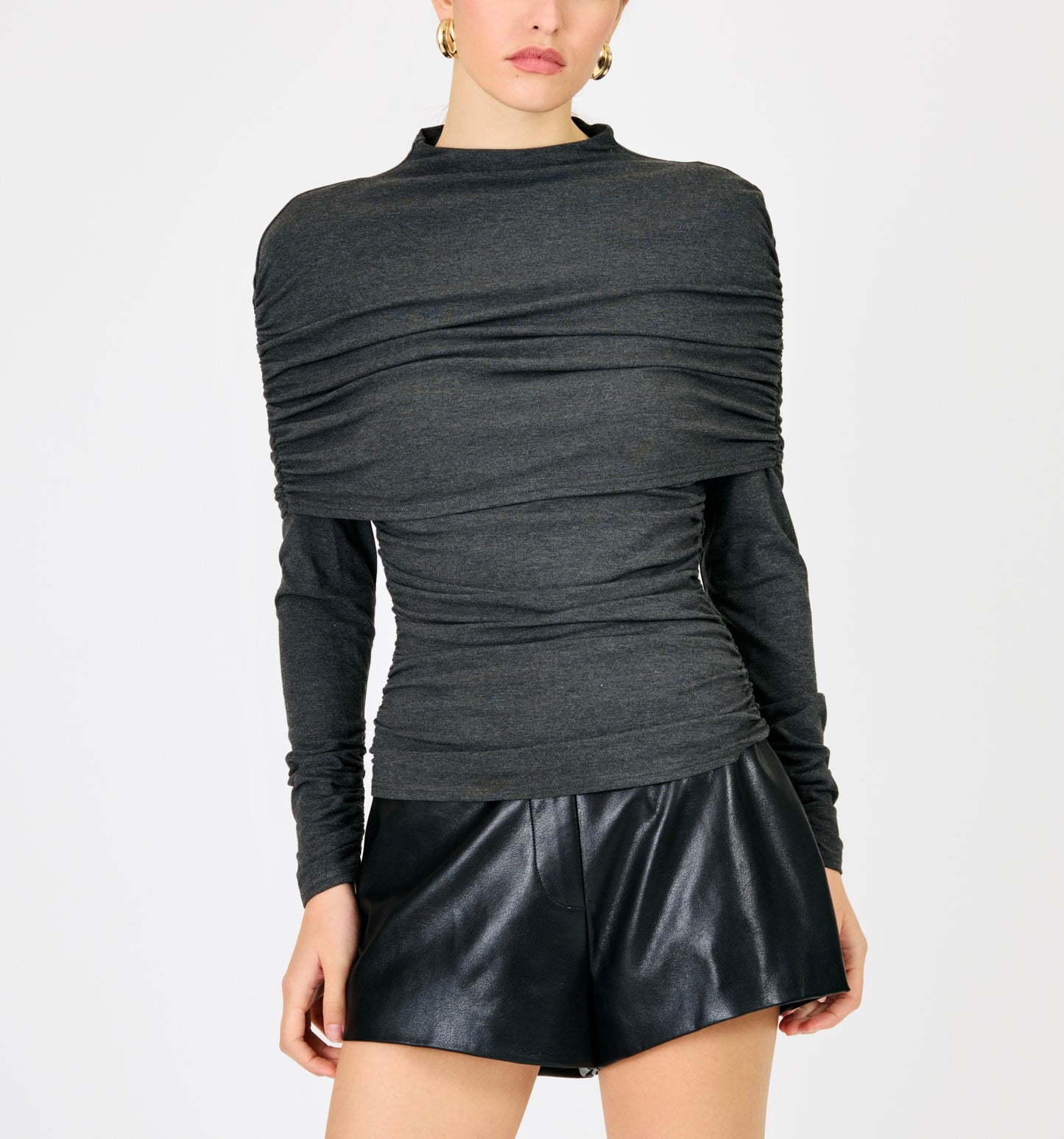 Line & Dot Noir Micro Shorts in Black