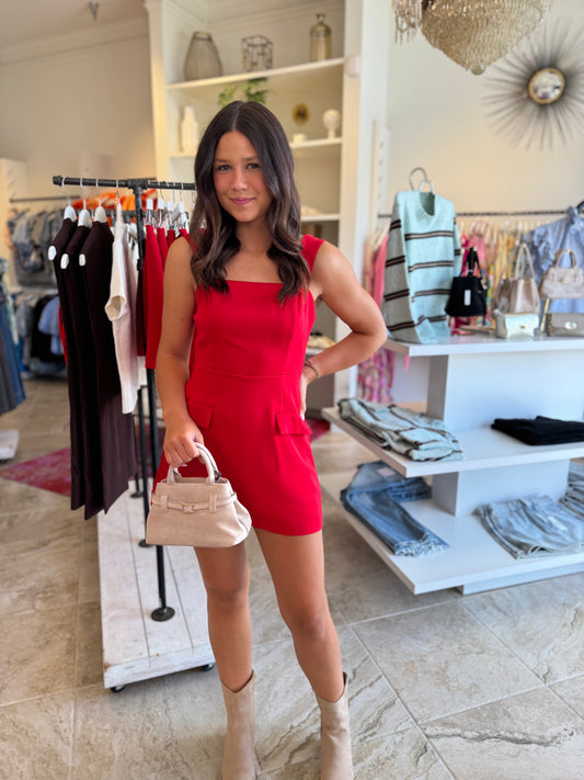 Carter Romper in Red