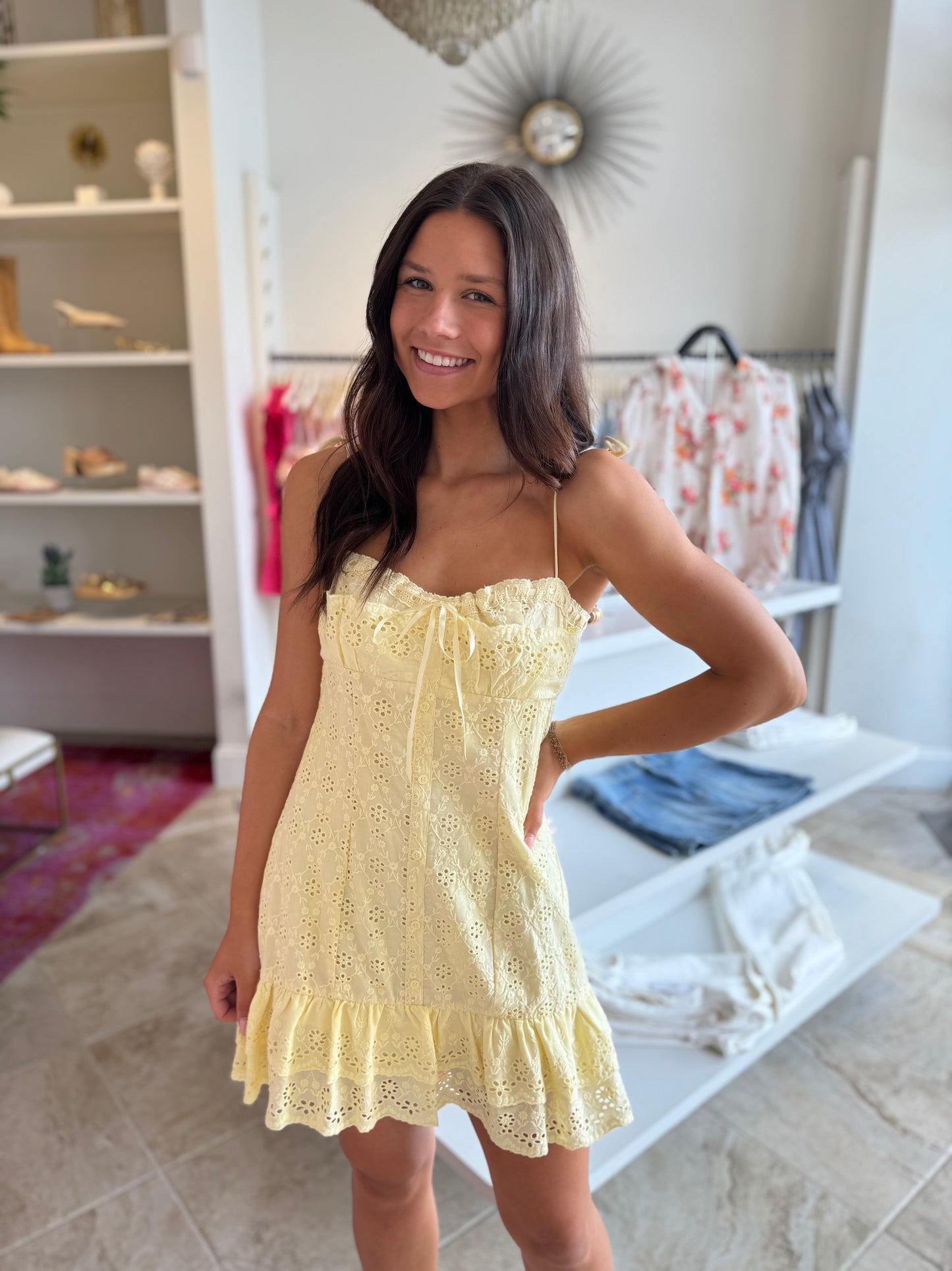 ASTR Kelley Dress in Lemon