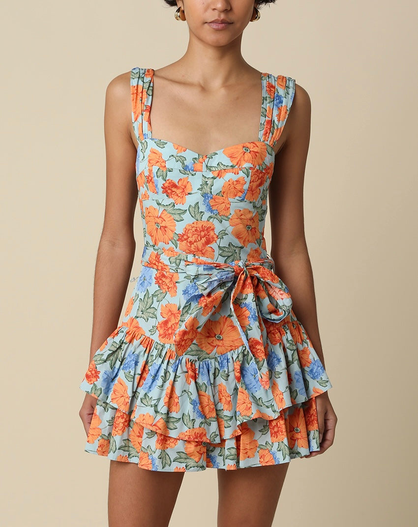 Sara Romper in Jade Orange