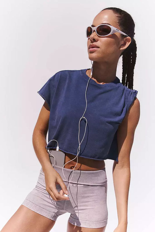 FP Movement Hot Shot Cropped Tee in True Navy