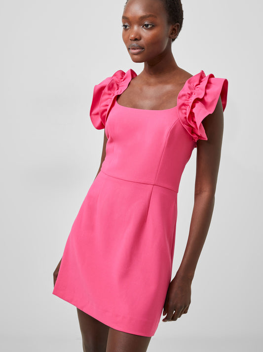 French Connection Whisper Sleeveless Ruffle Dress