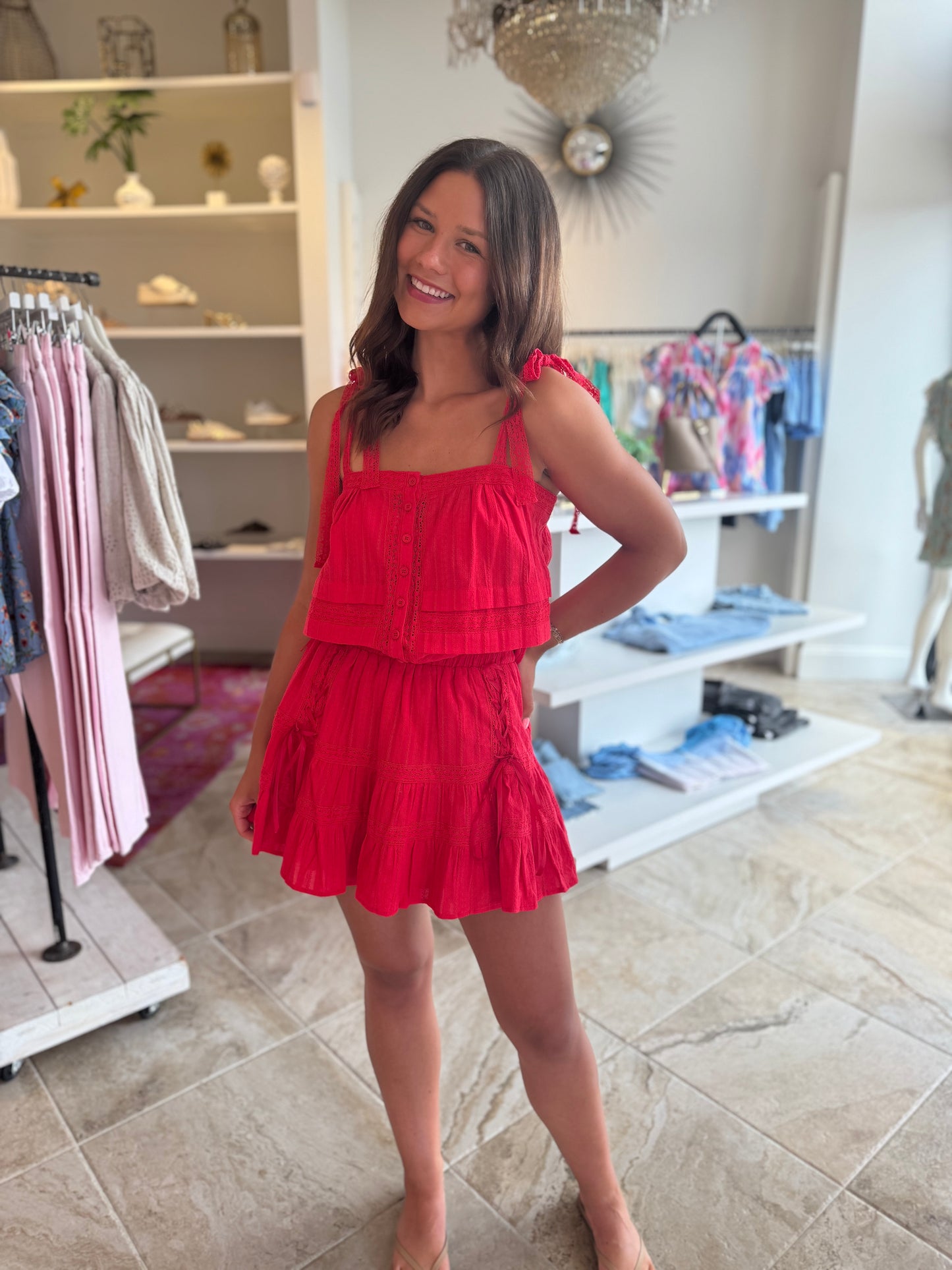 Charlotte Sleeveless Top and Skirt Set