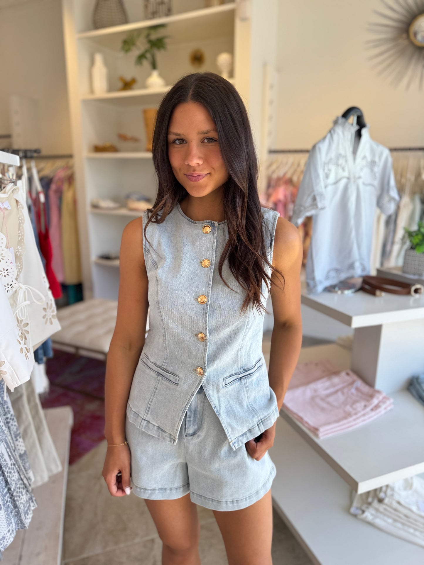 Musgraves Denim Top and Short Set