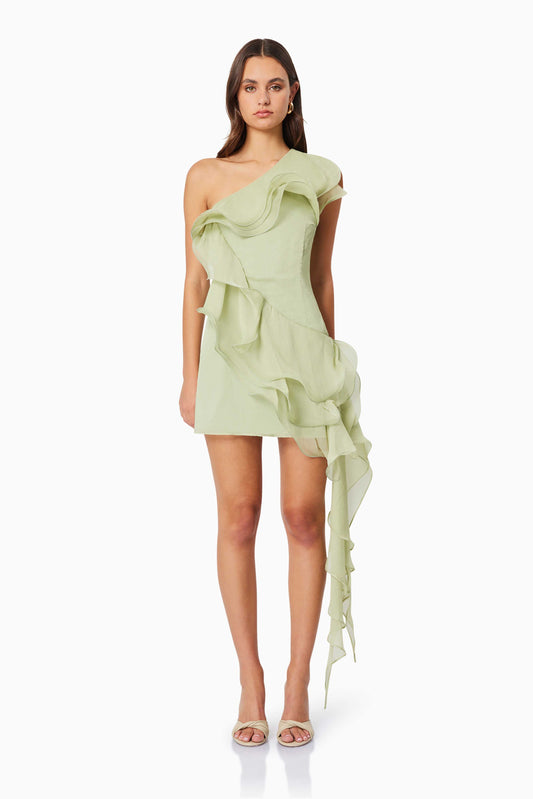 Elliatt Poppy Mini Dress in Pistachio