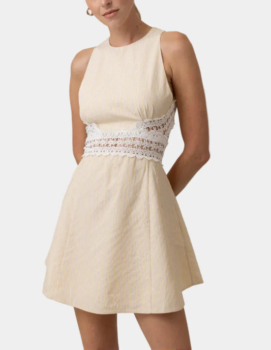 Line & Dot Noemi Mini Dress in Yellow Multi