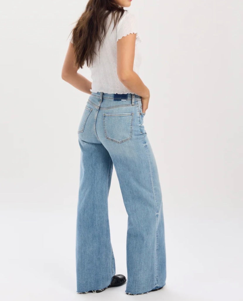 Daze Far Out High Rise Wide Leg in Fools Gold