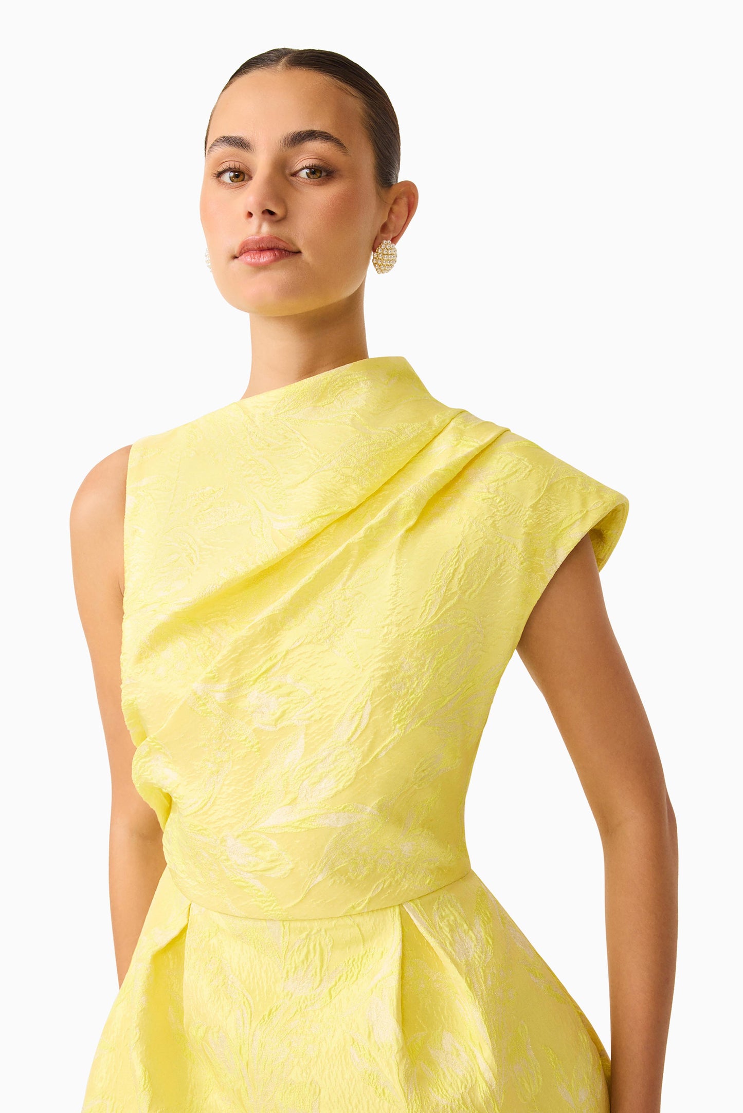 Elliatt Luella Asymmetric Mini Dress in Yellow