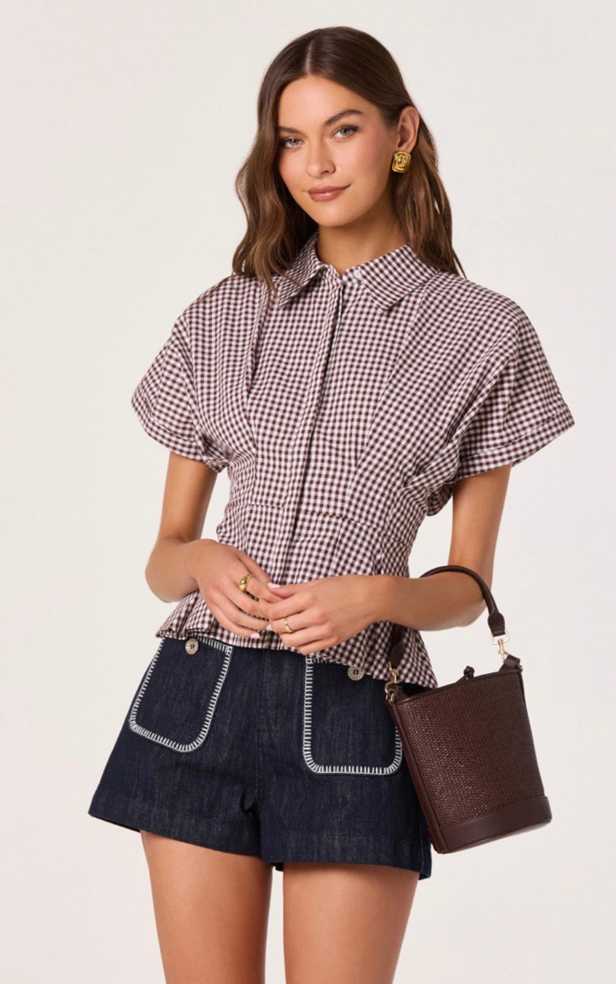 ASTR Bobbie Shorts in Dark Denim