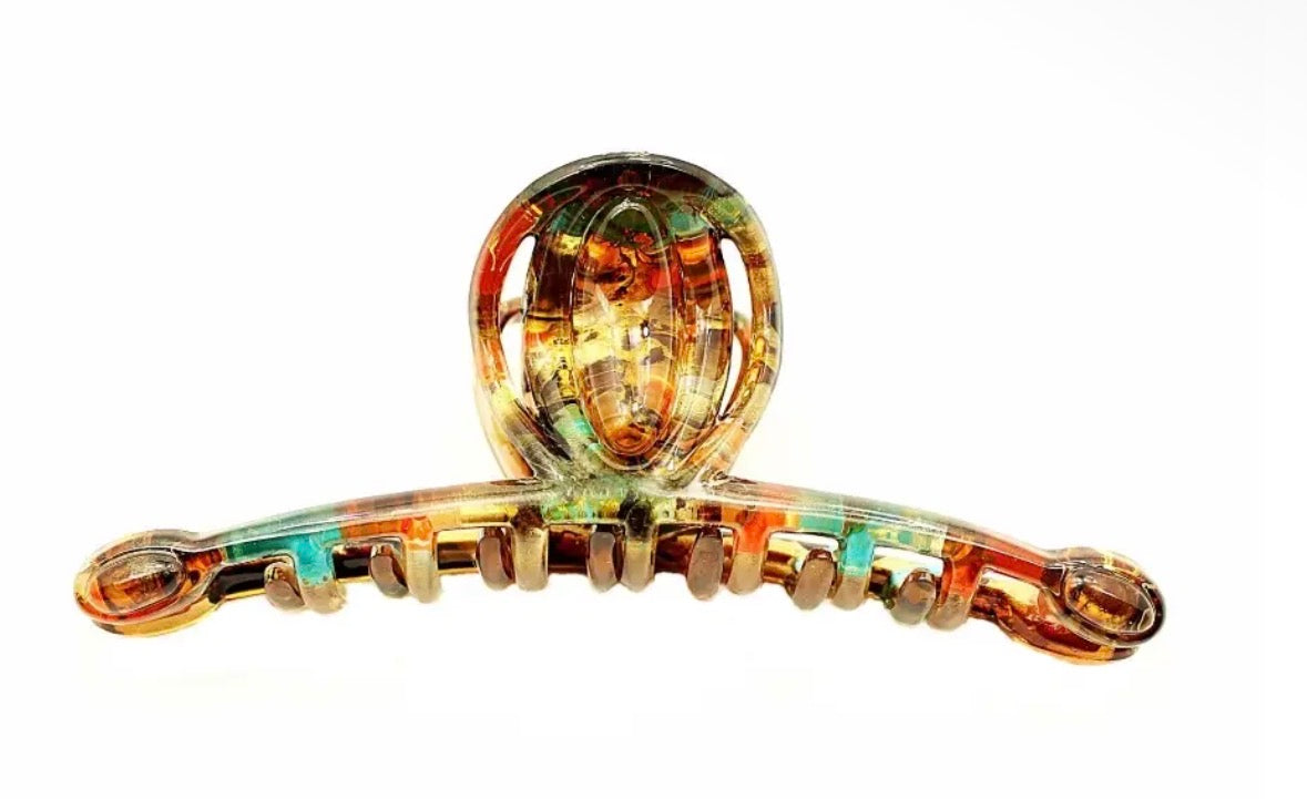 Medusa’s Heirlooms TurqTort French Jaws Clip