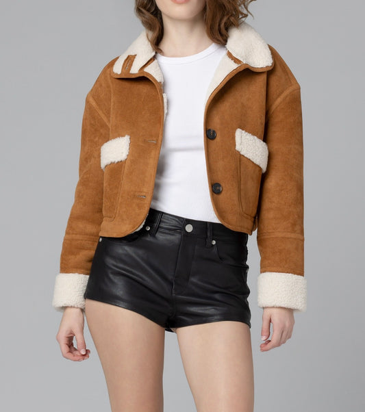 Blank NYC Staring Contest Jacket in Camel / Cream