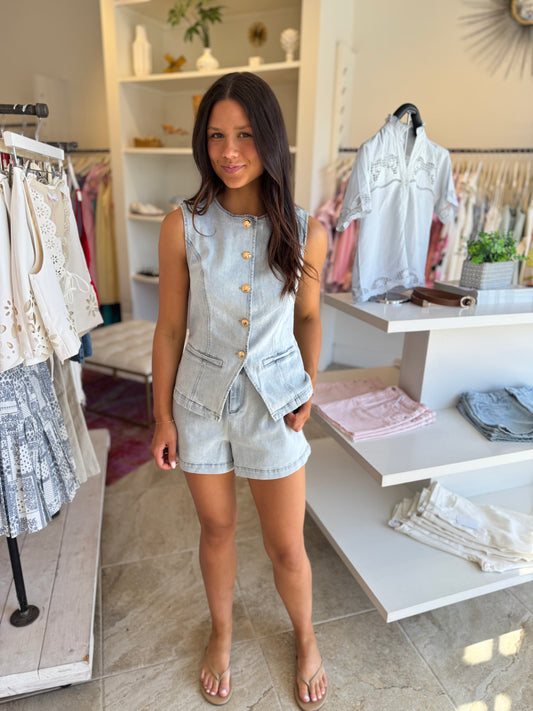 Musgraves Denim Top and Short Set