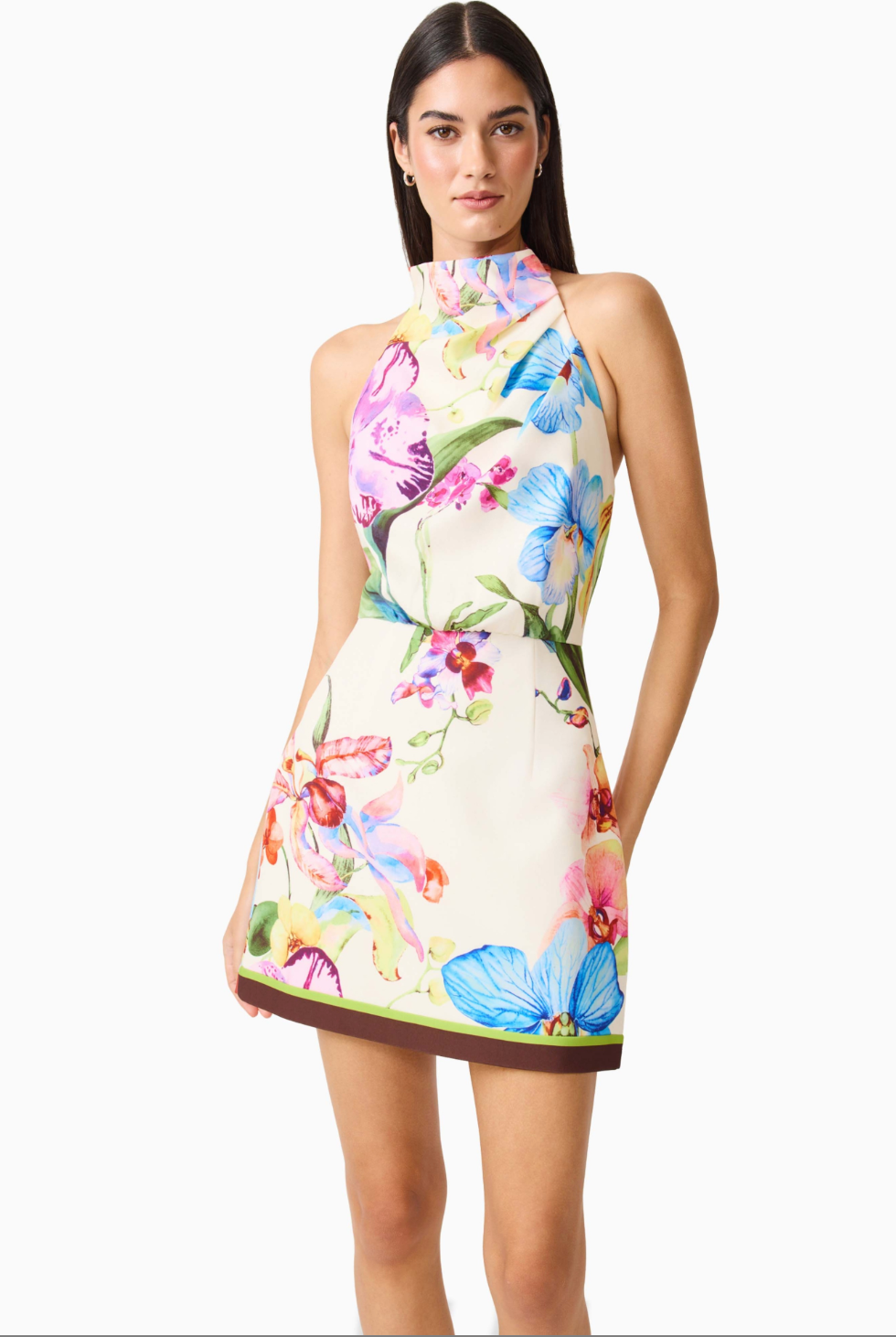 Elliatt Glinda Halter Mini Dress in Floral Multi