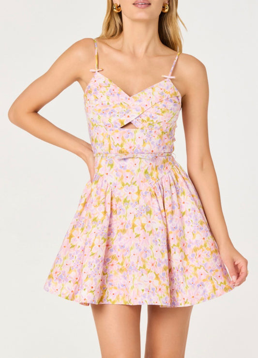 ASTR Isha Dress in Pink Lilac Floral