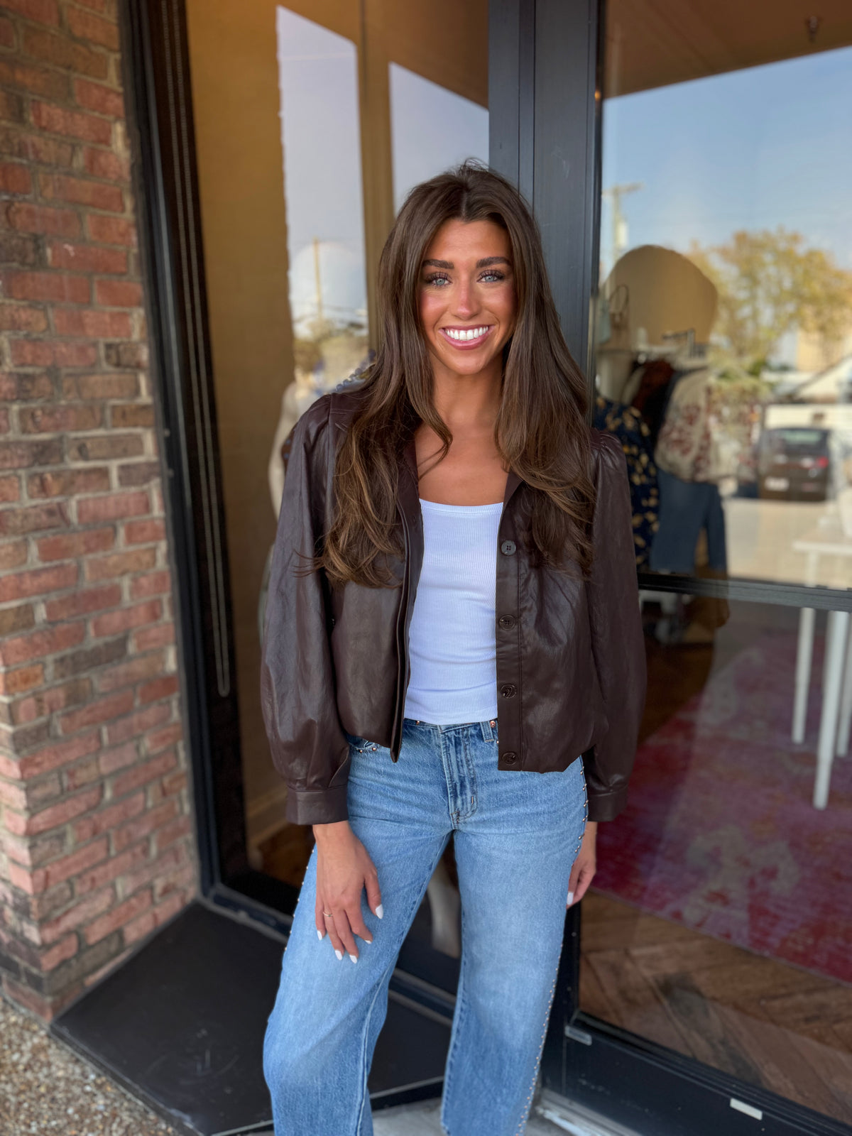 ASTR Estero Jacket in Brown