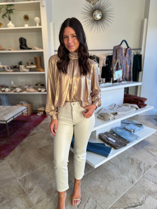 Lavender Brown Royal Top in Gold