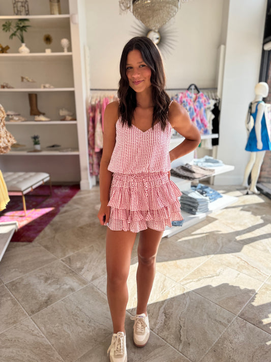 Griffin Polka Dot Top and Skirt Set