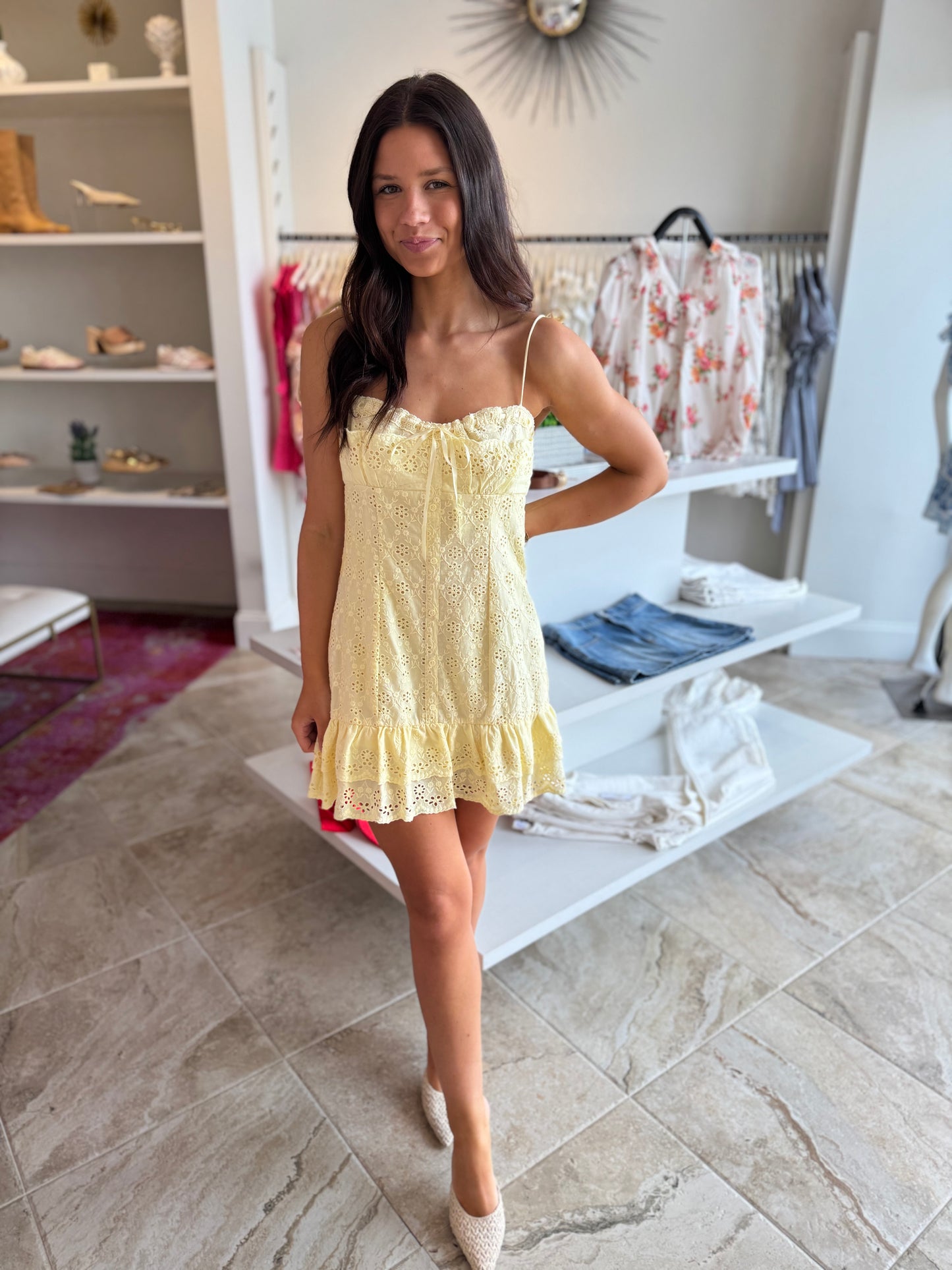 ASTR Kelley Dress in Lemon