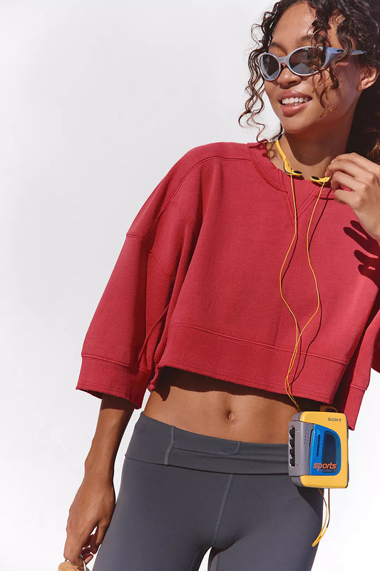 FP Movement Sho Sleeve Intercept Pullover in Candy Apple